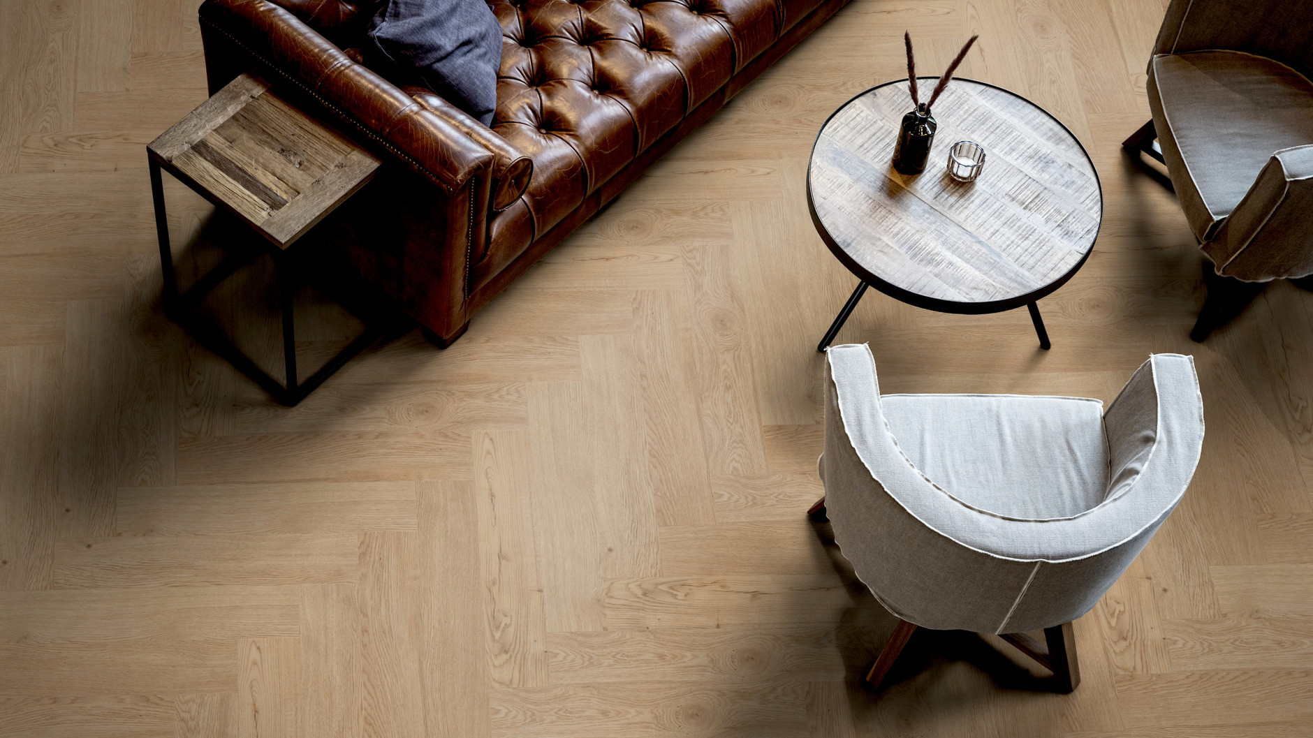 Виниловая плитка Oak Dublin herringbone ter Hürne - Luxury Vinyl Tiles - Pro