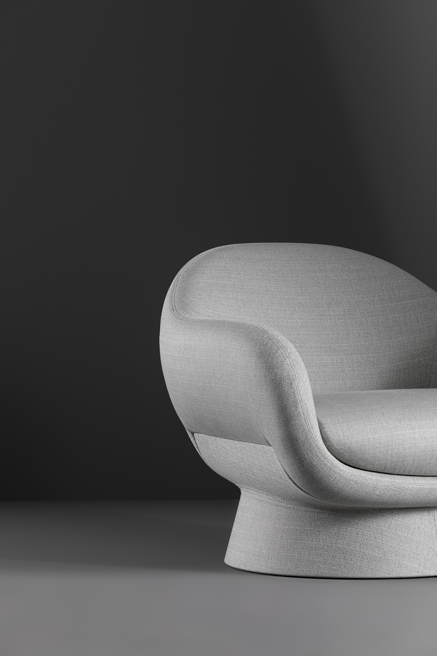 Кресло Boolean armchair with covered base