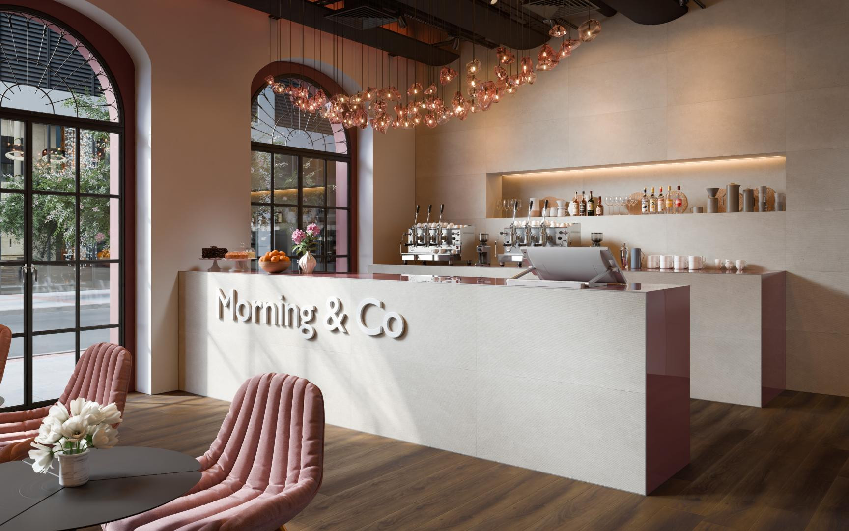 Стеновые панели, минеральная плитка MODEE – Massi White