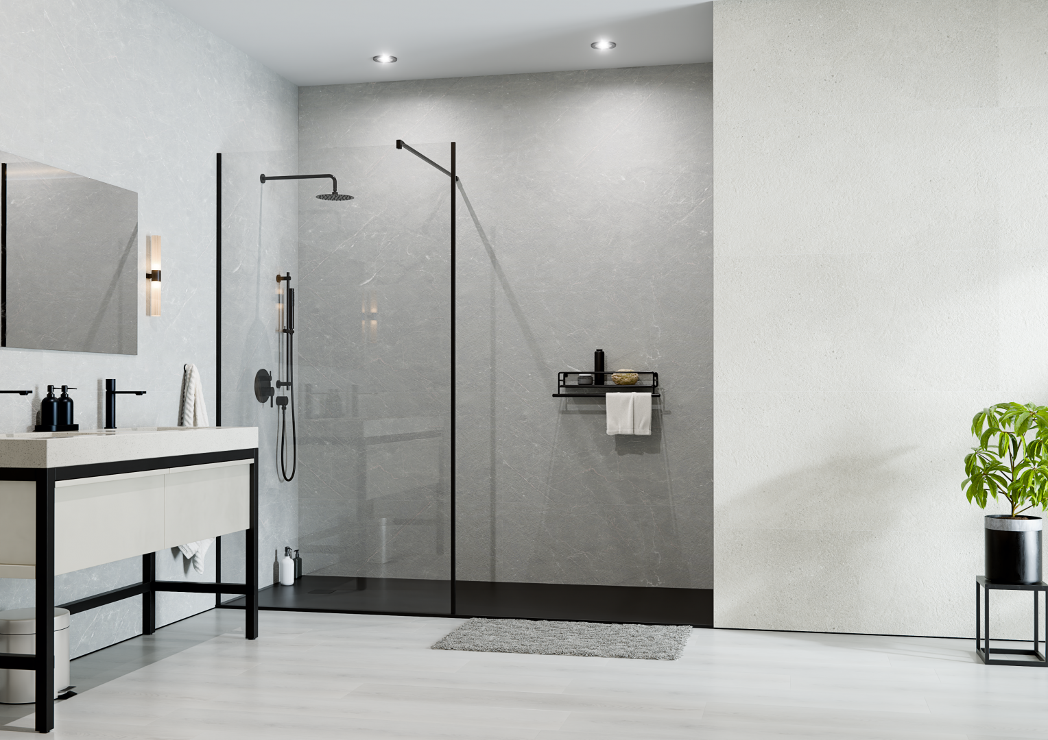 Стеновые панели, минеральная плитка MODEE Mineral Tiles – Monreale Grey