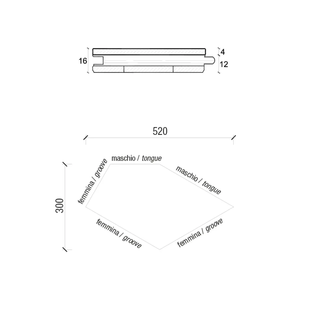 Паркетная доска модуль Azalea