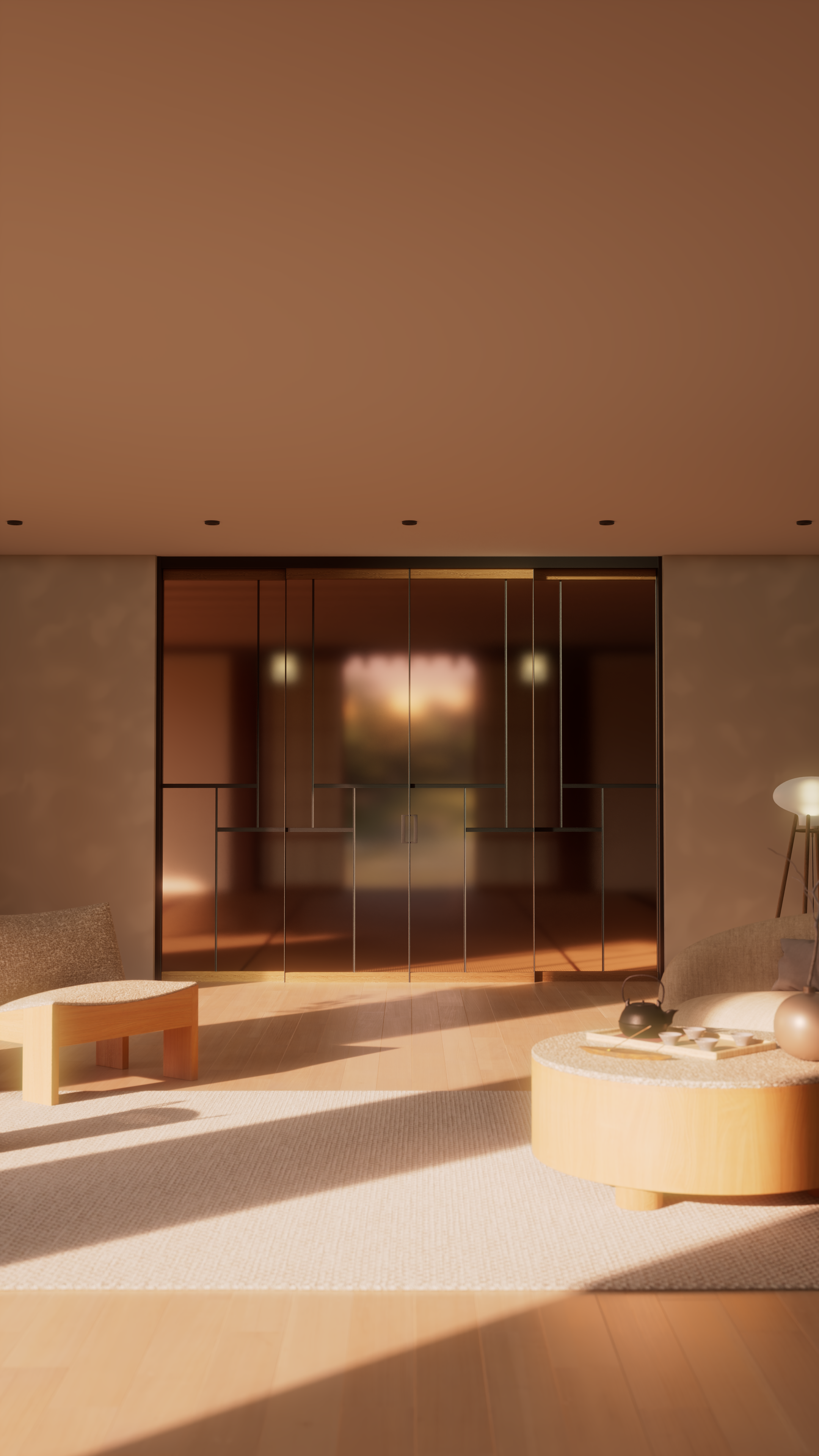 Стеклянные двери Сёдзи