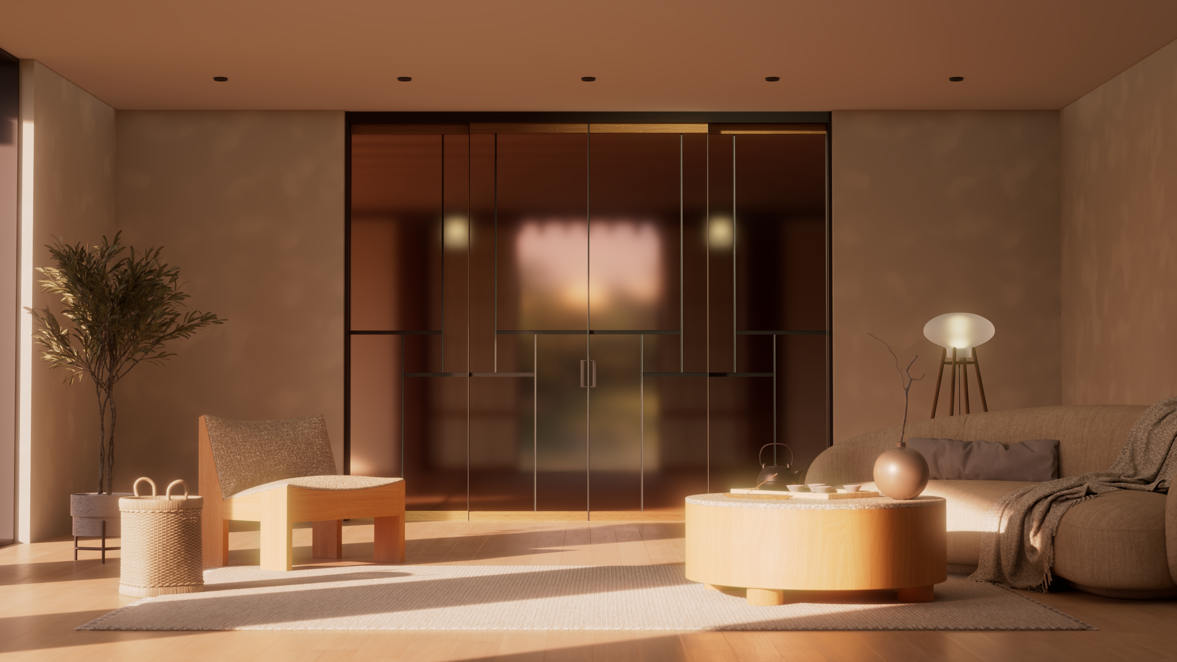 Стеклянные двери Сёдзи