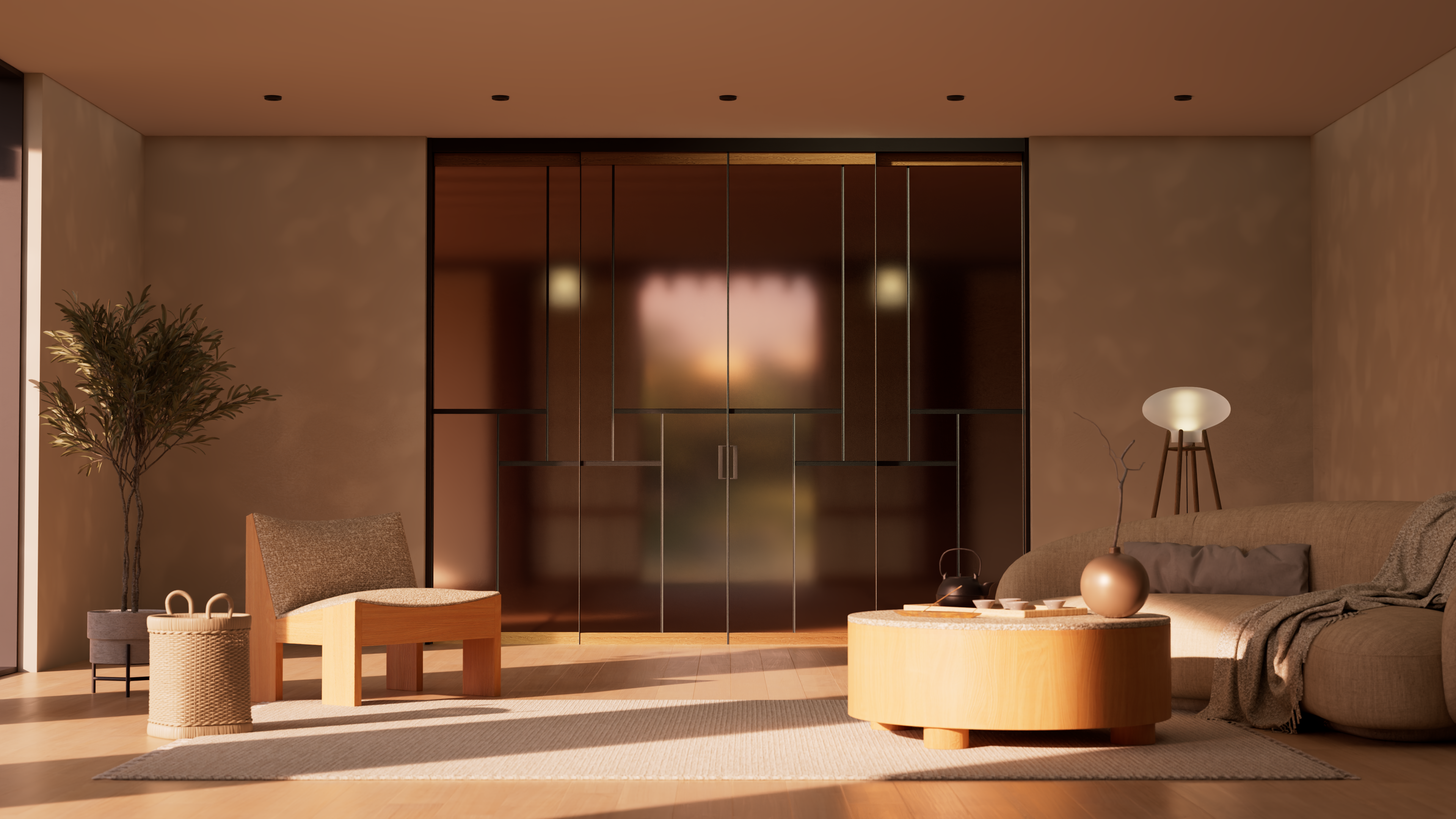 Стеклянные двери Сёдзи