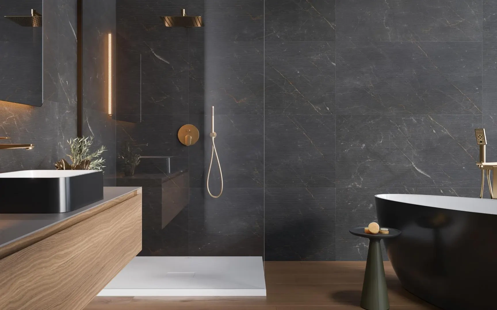 Стеновые панели MODEE Mineral Tiles – Monreale Black