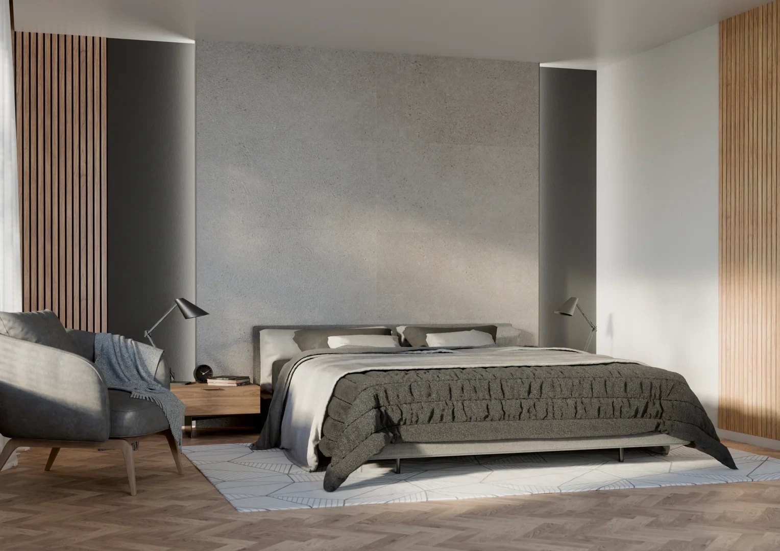 Стеновые панели MODEE Mineral Tiles – Massi Grey